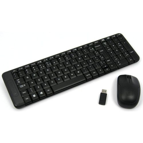 Teclado e Mouse - Sem fio - Logitech Wireless Combo MK220 - Preto - 920-004431