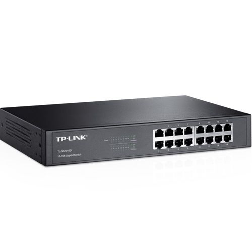 Switch 16 Portas - Gigabit - TP-Link - Grafite - TL-SG1016D
