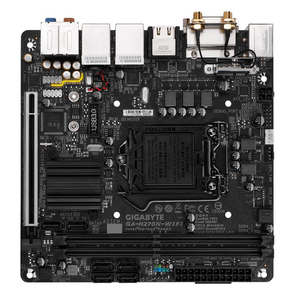 Placa mãe LGA 1151 - Gigabyte GA-H270N-WIFI (Mini ITX) - waz