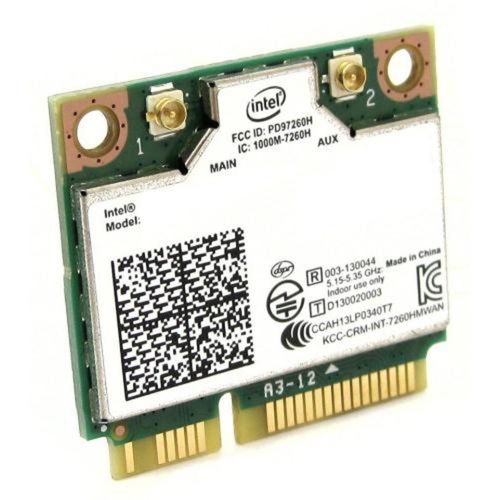 Placa de Rede WiFi/Bluetooth - Mini PCI-E - Intel Wireless-AC 7260 (p/ notebooks) - INT-7260BR 7260HMW