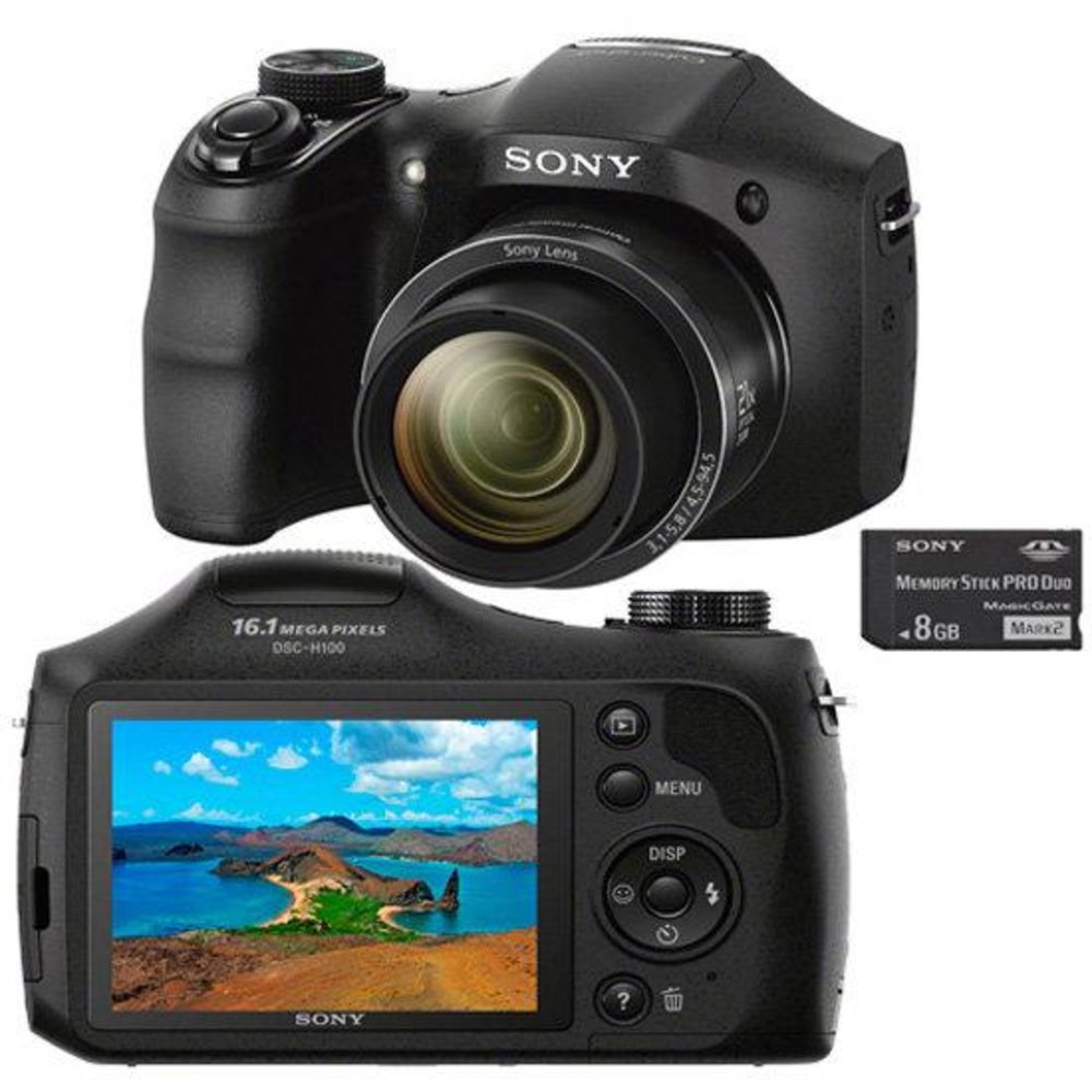 Camera Digital 16,1MP - Sony Cyber-Shot DSC-H100 - Preta - waz