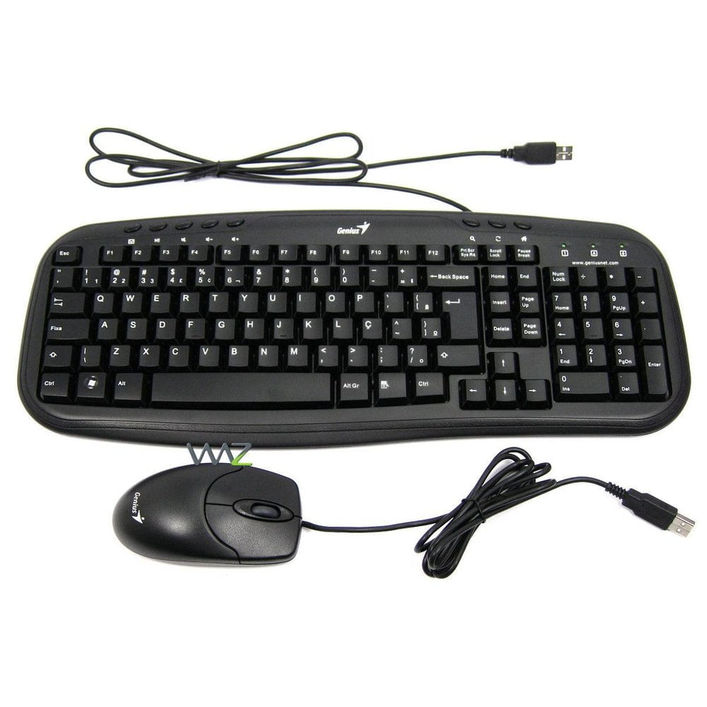 Teclado e Mouse - USB - Genius KM-200 Multimidia (Combo) - Preto - KM ...