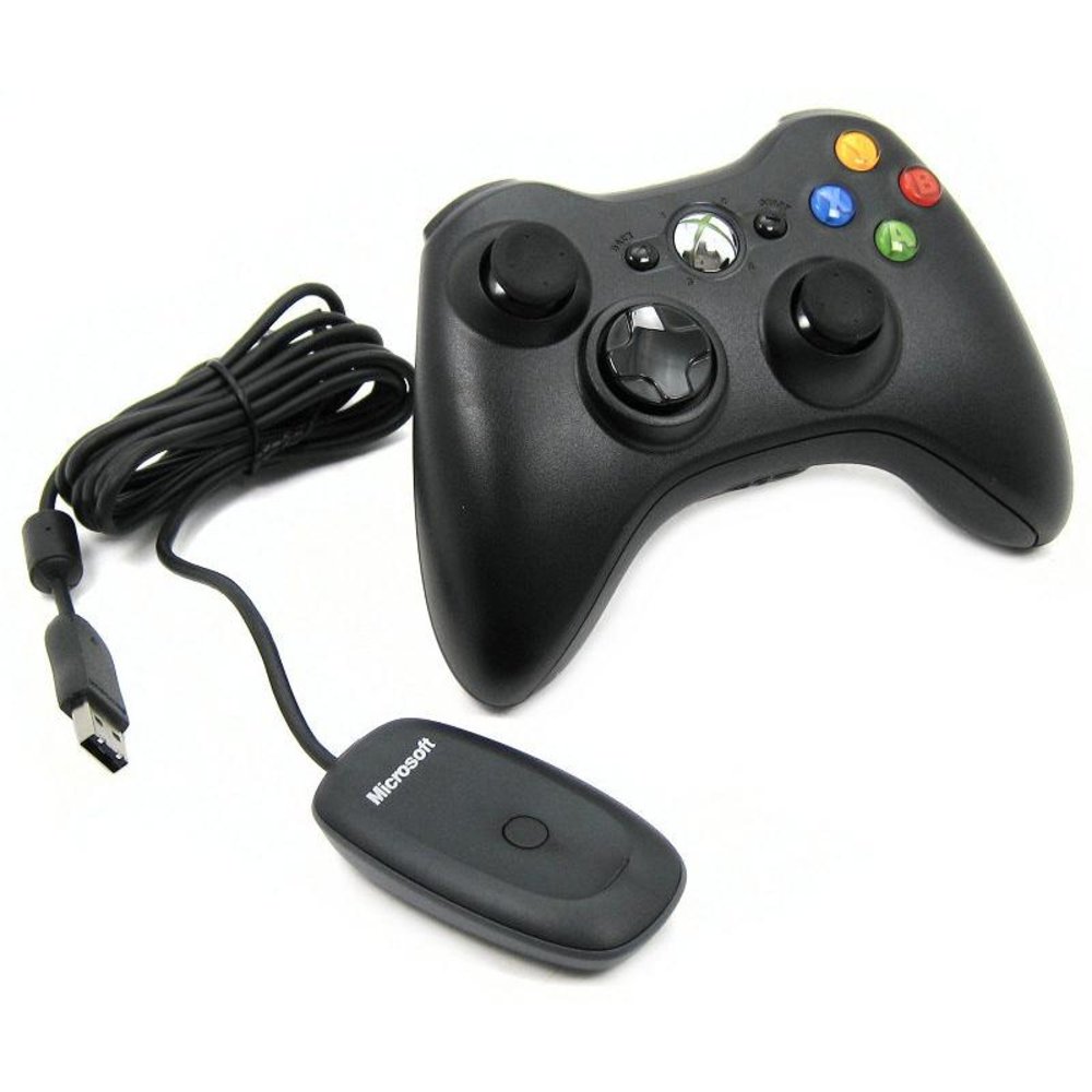 Gamepad - Microsoft Xbox 360 Wireless Controller for Windows - Preto -  JR9-00010 / JR9-00011 / 1403 1086 - waz