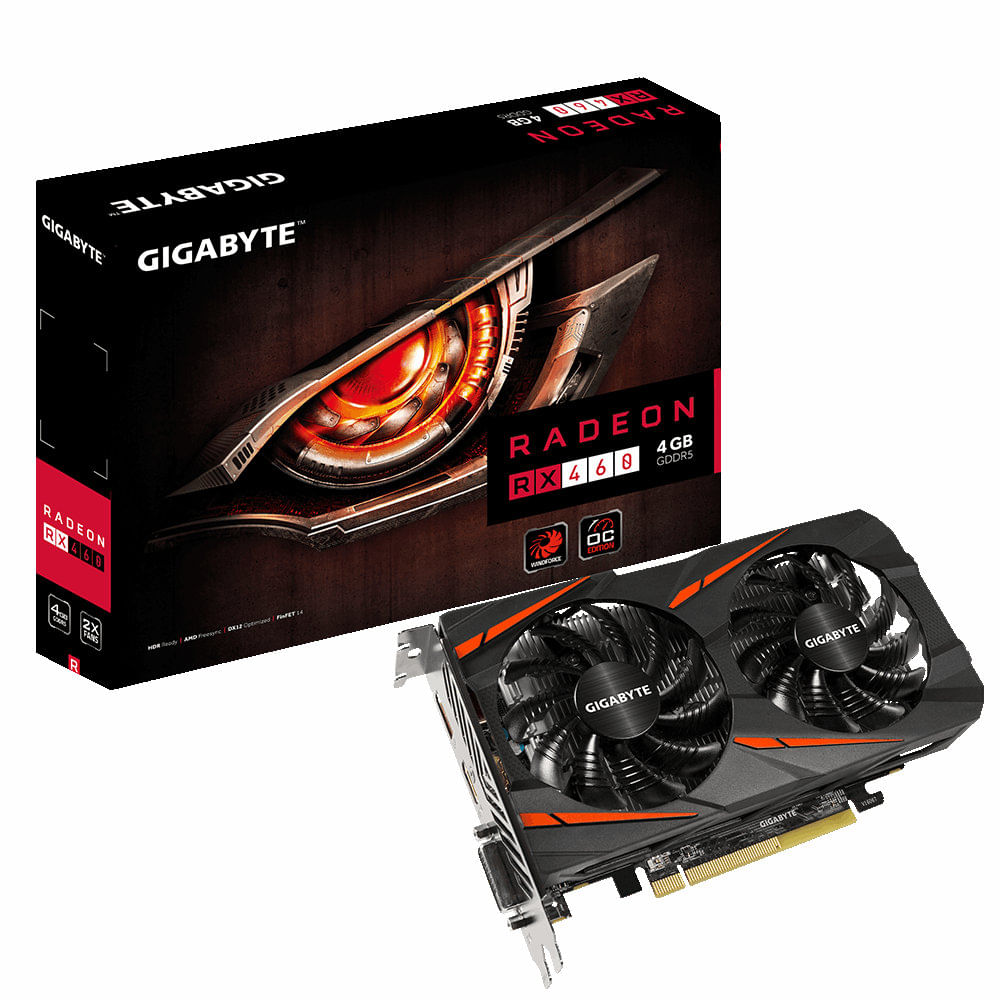 Placa de vídeo - AMD Radeon RX 460 (4GB / PCI-E) - Gigabyte Windforce ...