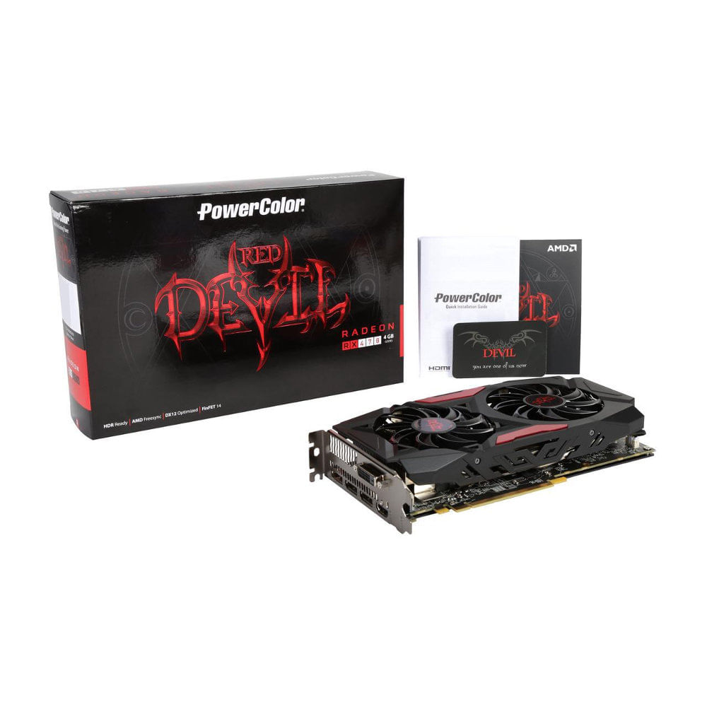 Placa de vídeo - AMD Radeon RX 470 (4GB / PCI-E) - PowerColor Red Devil ...