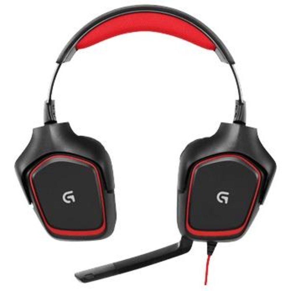 Fone de Ouvido (c/ mic) 3,5mm Logitech Stereo Gaming Headset G230 Preto/Vermelho 981