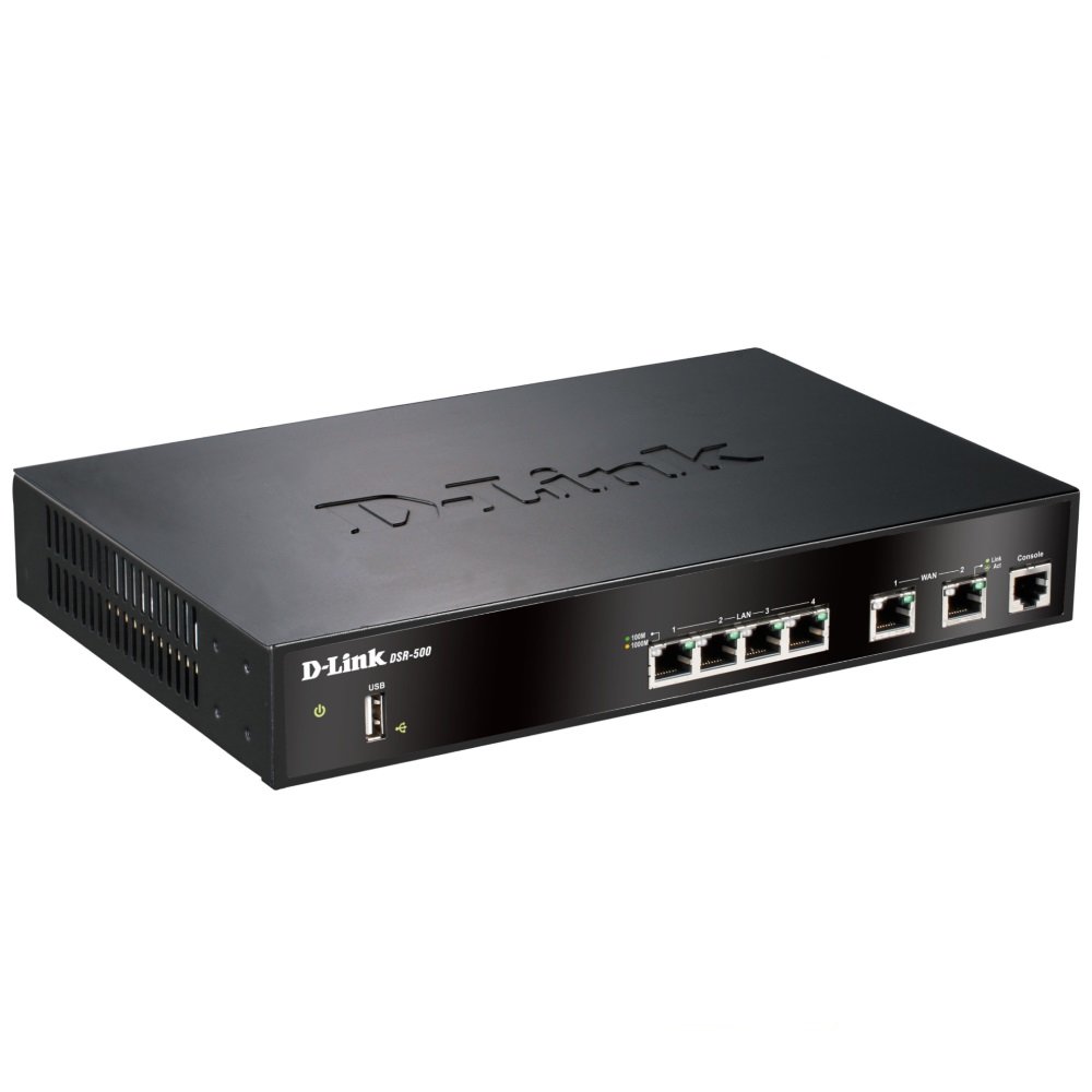 Roteador - D-Link Gigabit Load Balance - Grafite - DSR-500 - waz