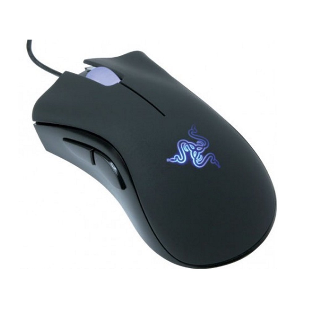 Mouse - USB - Razer DeathAdder Blue 3500 DPI - Preto/Azul - waz