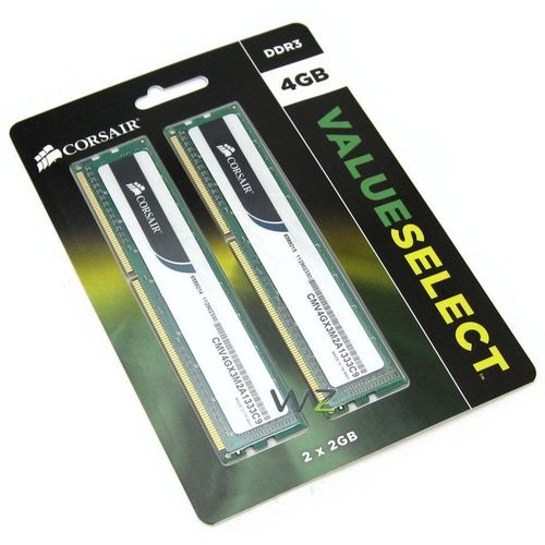 Memoria DDR3 4GB 2x 2GB 1.333MHz Corsair Value CMV4GX3M2A1333C9 waz