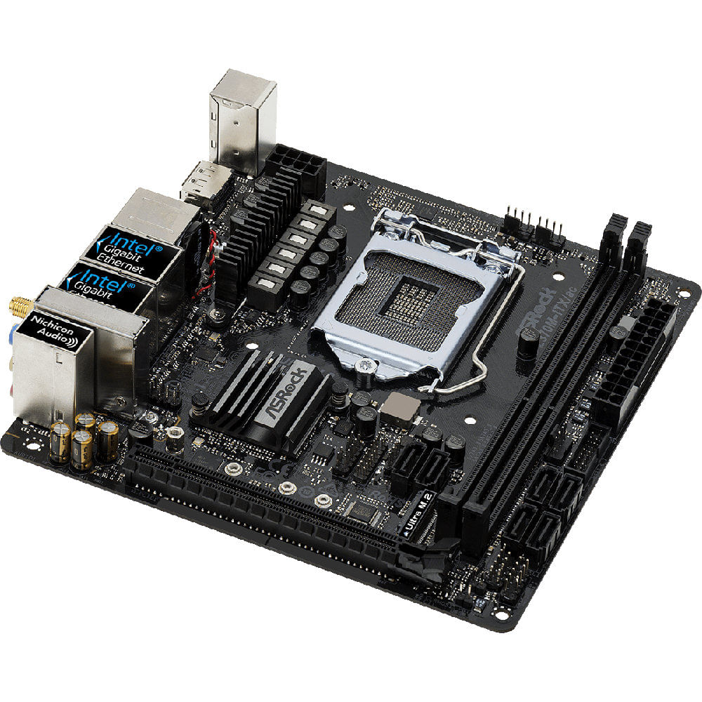 Placa mãe LGA 1151 - ASRock Z370M-ITX/AC (Mini ITX) - waz