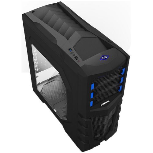 Gabinete ATX - Gamemax G530B - Preto/Azul - waz
