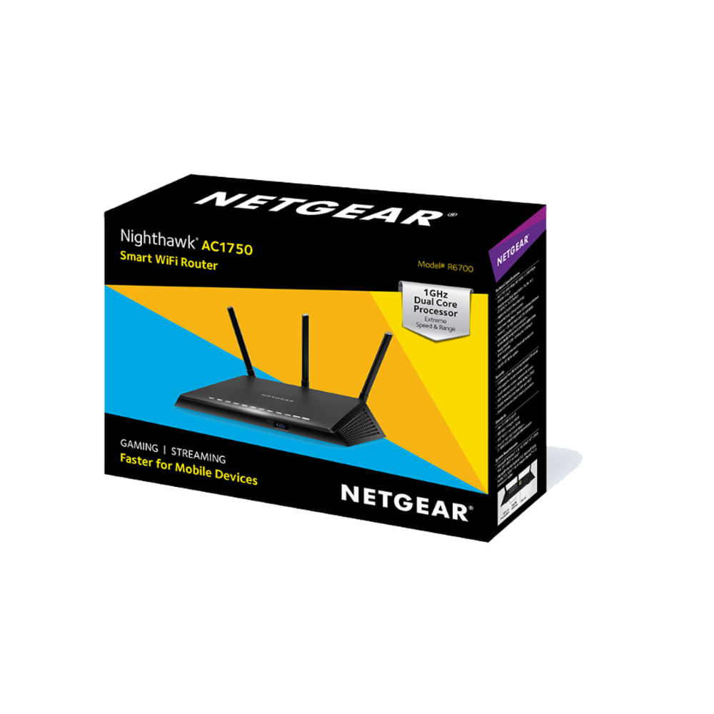 Roteador WiFi NETGEAR R6700 Nighthawk AC1750 - R6700 - waz