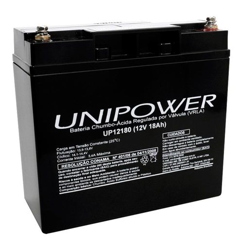 Bateria Selada Unicoba Unipower 12V 18,0Ah - UP12180 M5 (Bateria p/ No-Break)