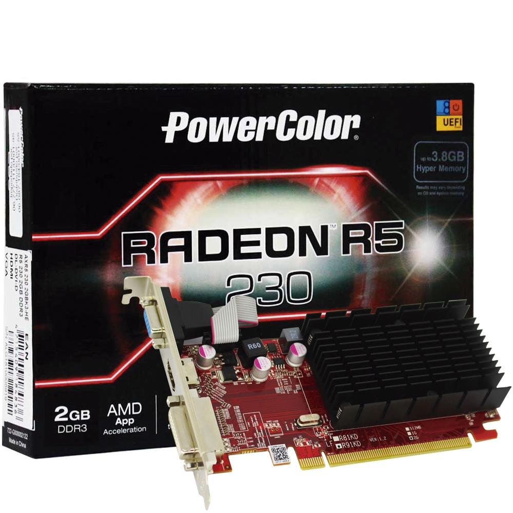 Placa de vídeo - AMD Radeon R5 230 (2GB / PCI-E) - PowerColor 2GBK3-HE ...