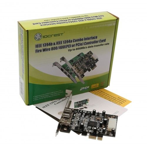 Controladora Firewire 400/800 PCI-E Syba - SY-PEX30016 (2 portas 1394B + 1 porta 1394A)