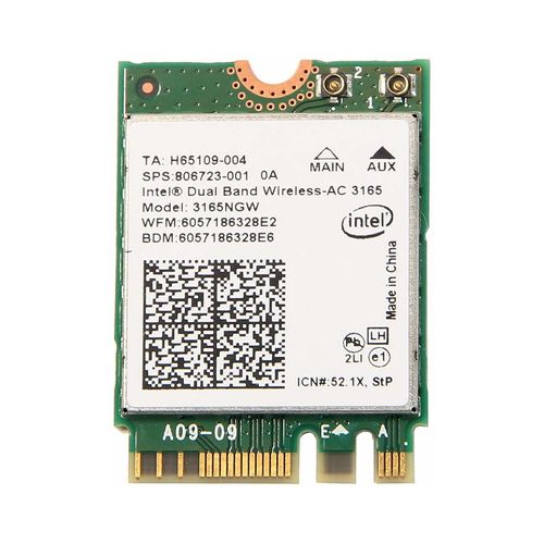 Placa de Rede WiFi/Bluetooth - NGFF 802.11AC - Intel 3165NGW (p/ notebooks)