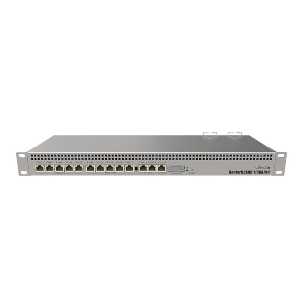 Roteador MikroTik Routerboard RB1100x4 (13x LAN, 1U rackmount, 1.4GHz CPU, 1GB RAM)