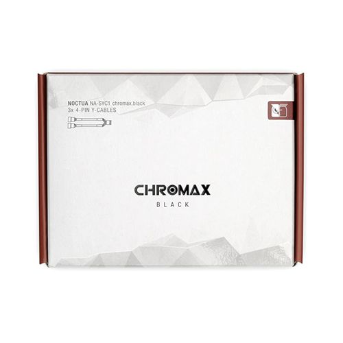 Cabo em Y p/ ventoinha - 2x 4 pinos PWM - 10cm - Noctua - NA-SYC1 chromax.black