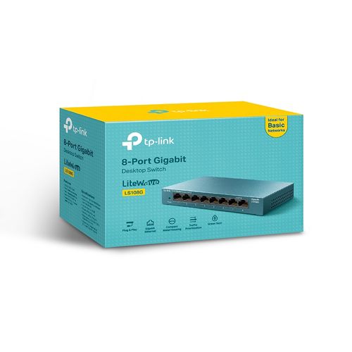 Switch 8 Portas - Gigabit - TP-Link - LS108G