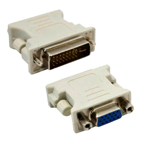 Adaptador DVI-D - (Macho) x VGA (Fêmea) 24+1 - Dual Link - Branco - MD9 - 6748