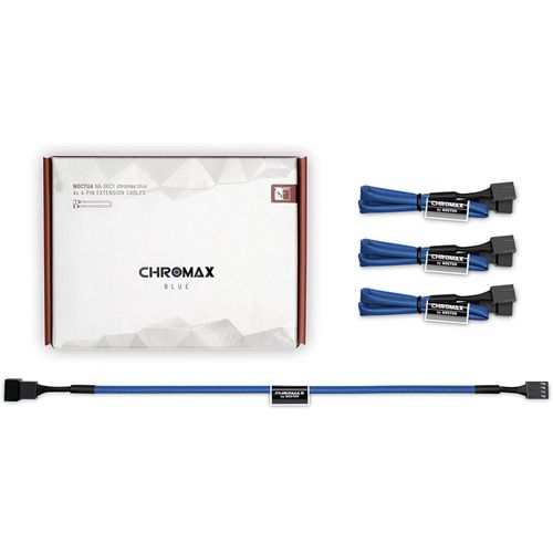 Cabo Extensor p/ ventoinha - 4 pinos PWM - 30cm - Noctua - NA-SEC1 chromax.blue