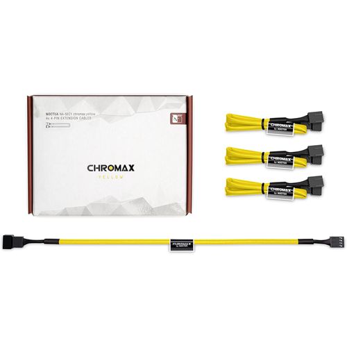 Cabo Extensor p/ ventoinha - 4 pinos PWM - 30cm - Noctua - NA-SEC1 chromax.yellow