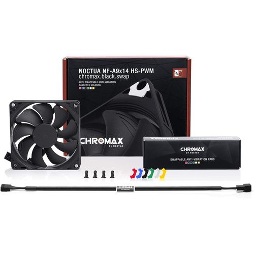 Ventoinha (Cooler) - 9cm - Noctua - chromax.black - NF-A9x14 PWM CH.BK.S