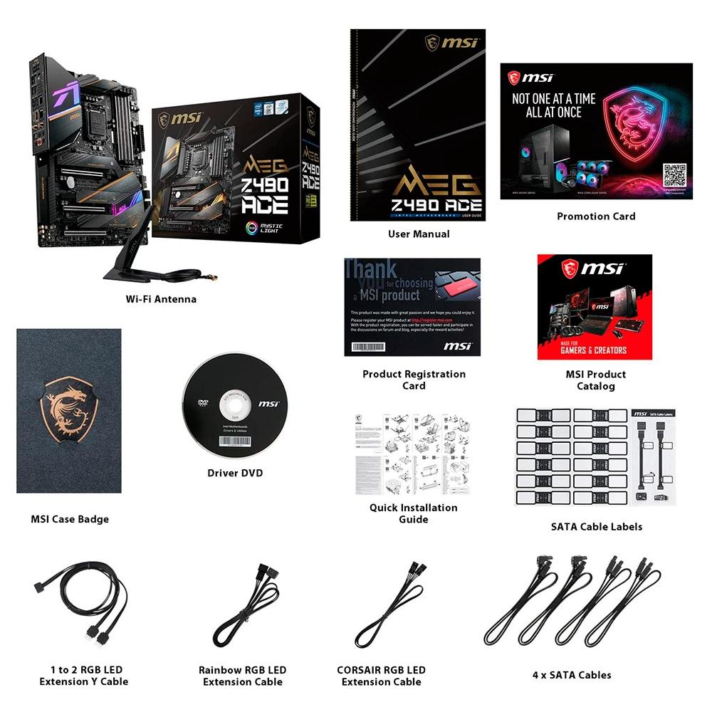 Msi Meg Z490 Ace Lga 1200 Atx Motherboard | Cuotas sin interés