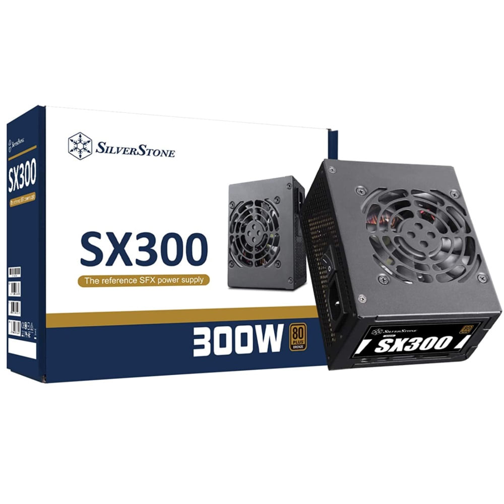 Fonte SFX - 300W - Silverstone SFX Series - Preta - SST-SX300-B - waz