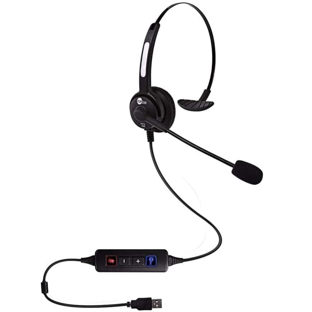 Headset Monoauricular USB - HTU 300 - TopUse - Protetor em espuma
