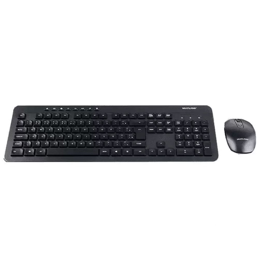 Teclado e Mouse - Sem fio - Multilaser - TC250 - Preto