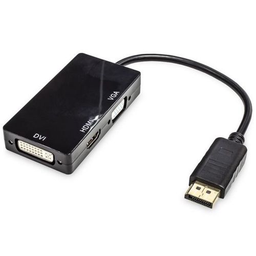 Adaptador de Vídeo - DisplayPort (Macho) > VGA-HDMI-DVI - 0,15m - MD9 - 7972