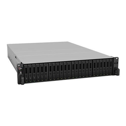 NAS Synology FlashStation 24 baias FS6400 2U (Xeon Silver 4110 x2, 32GB DDR4, 2x 1GbE, 2x 10GbE, 2x PCIe x8, sem discos)