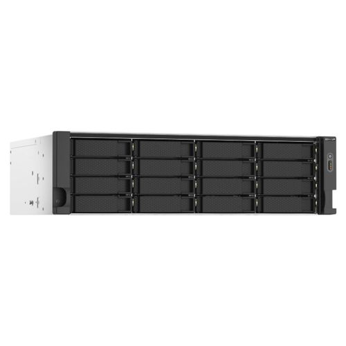 NAS QNAP 16 baias Rack TS-1673AU-RP-16G-BR 3U (Ryzen V1500B, 16GB DDR4, 2x 2.5GbE LAN, 2x PCIe x4, 2x PSU, sem discos)