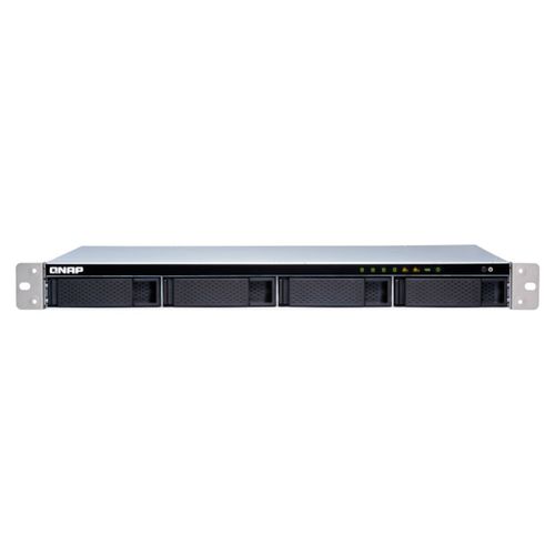 NAS QNAP 4 baias Rack TS-431XeU-2G-BR 1U (Alpine AL314, 2GB DDR3, 2x Gbe LAN, 1x 10GbE SFP+, 4x USB 3.2, sem discos)