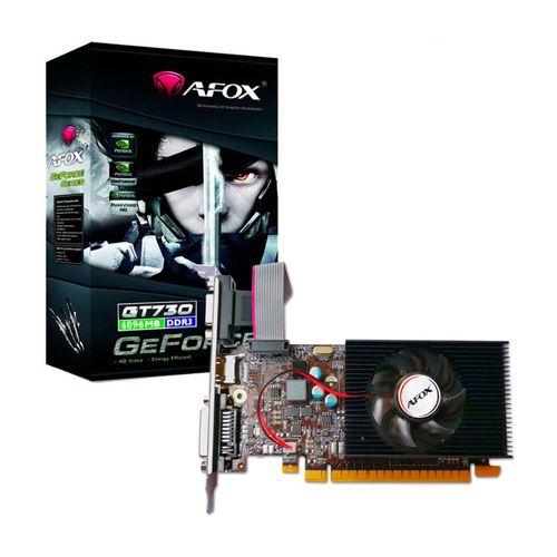 Placa de vídeo - NVIDIA GeForce GT 730 (4GB / PCI-E) - Afox AF730-4096D3L6  - waz