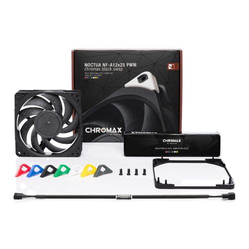 Ventoinha (Cooler) - 12cm - Noctua NF-A12x25 PWM chromax.black
