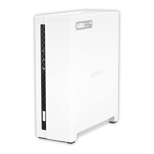 NAS QNAP 1 baia TS-133-BR (Realtek RTD1295, 2GB DDR4, 1x GbE LAN, 1x USB 3.2, sem discos)
