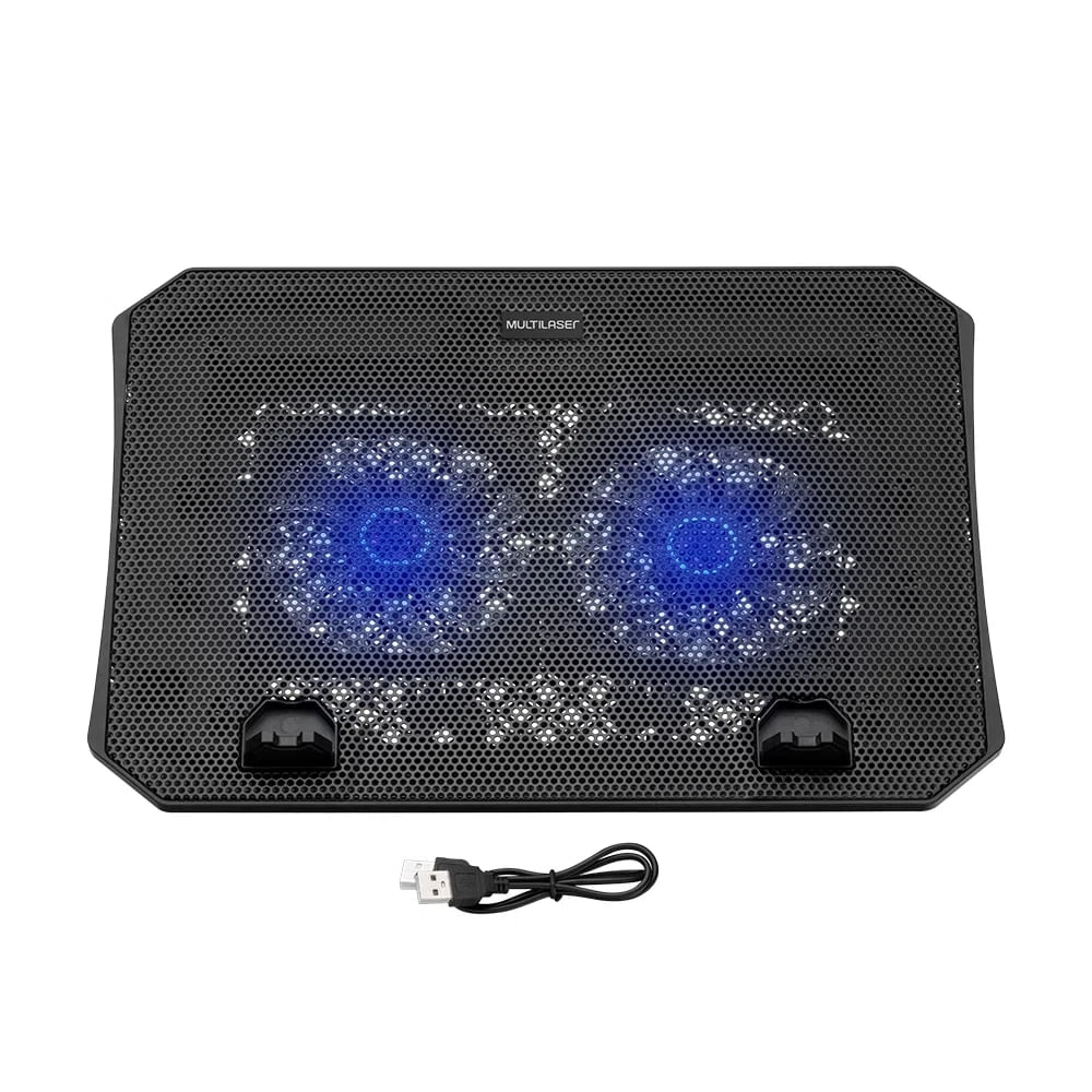 Base Para Notebook - Cooler Com 2 Fans Led - Multilaser - AC392 - Waz