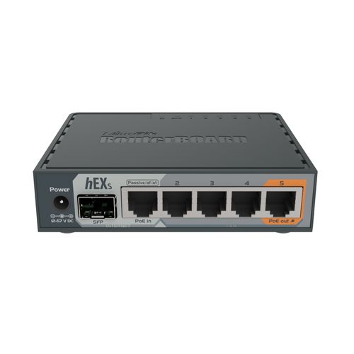 Roteador Mikrotik RB760iGS Routerboard (Dual Core 880MHz, 256MB RAM, USB)