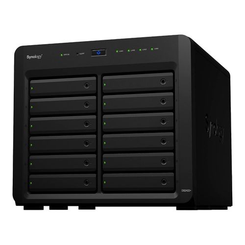 NAS Synology Diskstation 12 baias DS2422+ (AMD Ryzen V1500B, 4GB DDR4, 4x 1GbE LAN, 1x PCIe x8 slot, sem discos)