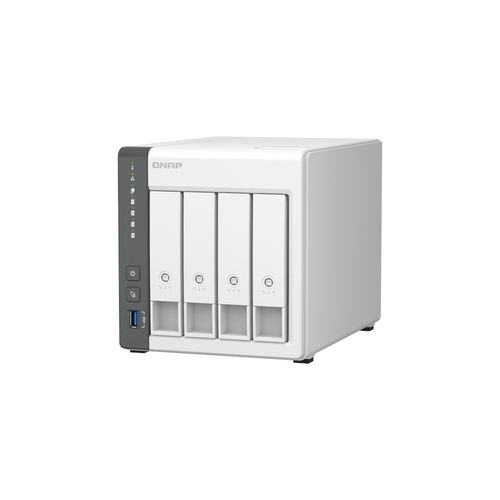NAS QNAP 4 baias TS-433-4G-_ (ARM 4-core Cortex-A55, 4GB DDR4, 1x 2.5GbE LAN, 1x Gbe LAN, sem discos)