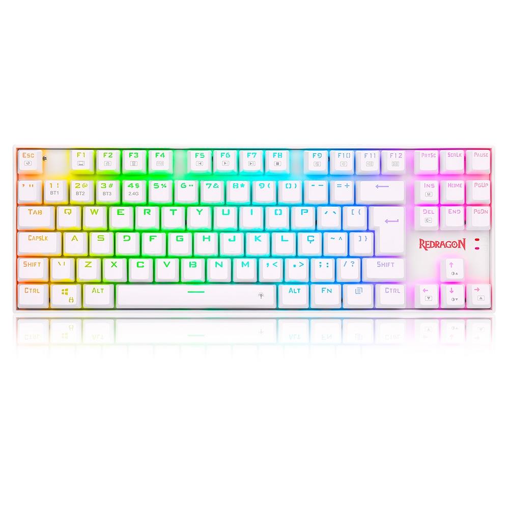 Teclado Mecânico - Wireless - Redragon Kumara PRO RGB - K552RGB-BRS-W ...