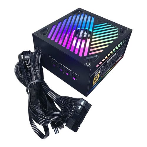 Fonte ATX - 1.000W - Apevia Premier Series ATX-PM1000W (80+ Gold, PFC Ativo, Modular, Fan RGB, Preta)