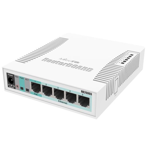 Switch - Mikrotik Smart Gigabit Switch - RB260GS - CSS106-5G-1Sr2