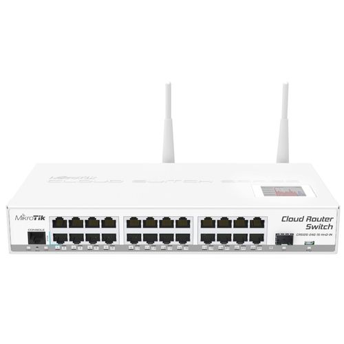 Switch Mikrotik Router 24 Portas Gerenciável - CRS125-24G-1S-2HnD-IN (24x Gigabit, 1x SFP, 600MHz CPU, 128 MB RAM)