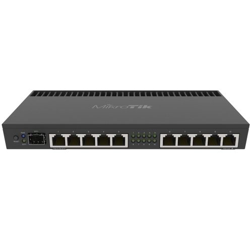 Roteador Mikrotik Routerboard RB4011iGS+RM (10x LAN Gigabit, saída PoE na porta 10, 533/1900MHz CPU, 1GB RAM)