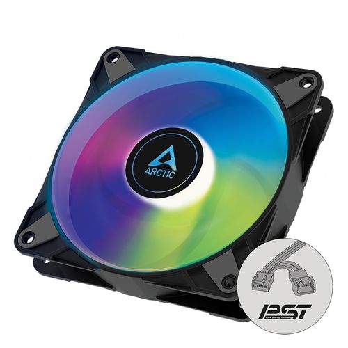 Ventoinha (Cooler) 12cm - Arctic Cooling P12 PWM PST A-RGB (Preto) - ACFAN00231A