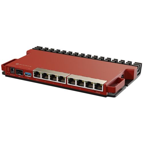 Roteador Mikrotik Routerboard L009UiGS-RM (8x LAN Gigabit, PoE Porta 1 in e 8 out, 1x SFP 2,5G, 800MHz CPU, 512MB RAM)