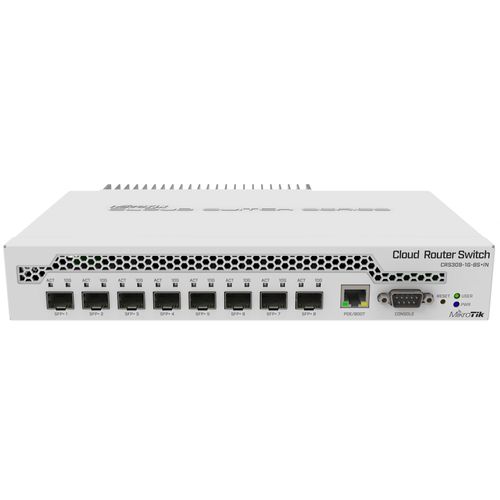 Switch Mikrotik Router 8 Portas Gerenciável - CRS309-1G-8S+IN (8x 10G SFP+, 1x G Lan, 800MHz, 512MB RAM)